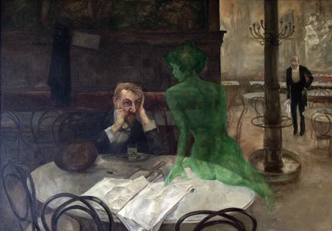 Viktor Oliva, The Absinthe Drinker, 1901
